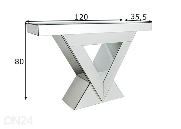 Konsoollaud 35,5x120 cm mõõdud
