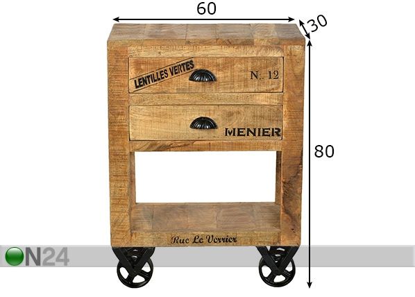 Konsoollaud / abilaud Rustic mõõdud