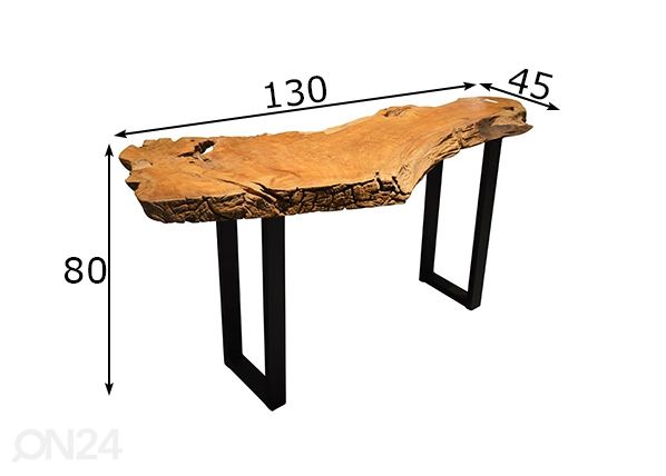 Konsoollaud Akar 130 cm mõõdud