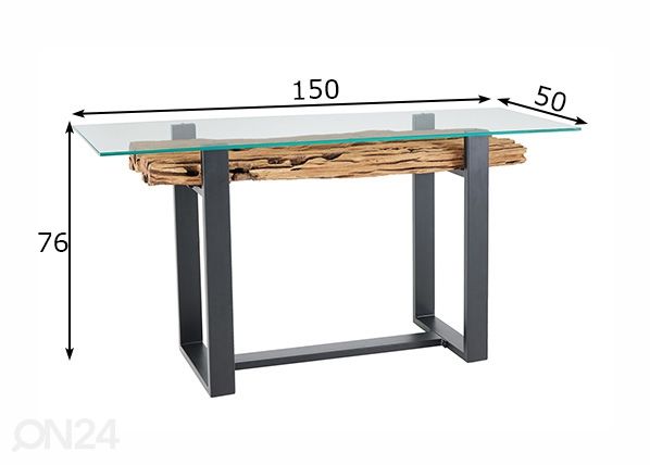 Konsoollaud Barracuda 150 cm mõõdud