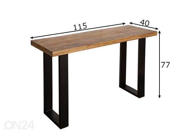 Konsoollaud Iron Craft mõõdud