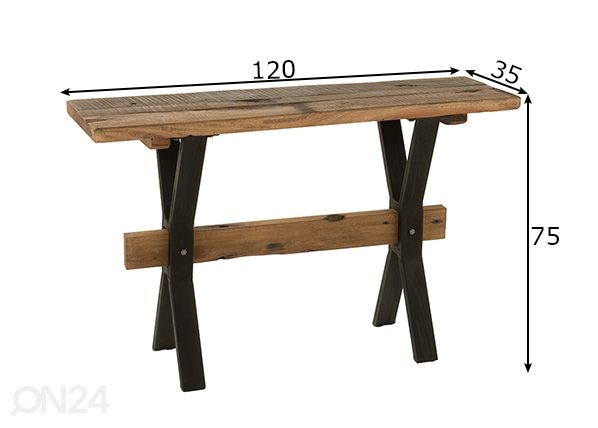 Konsoollaud Vintage mõõdud