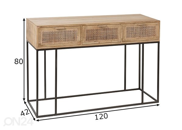 Konsoollaud Woven mõõdud