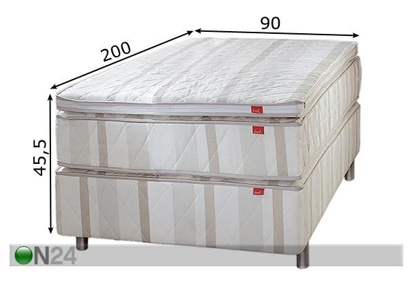 Kontinentaalvoodi Classic hele 90x200 cm mõõdud