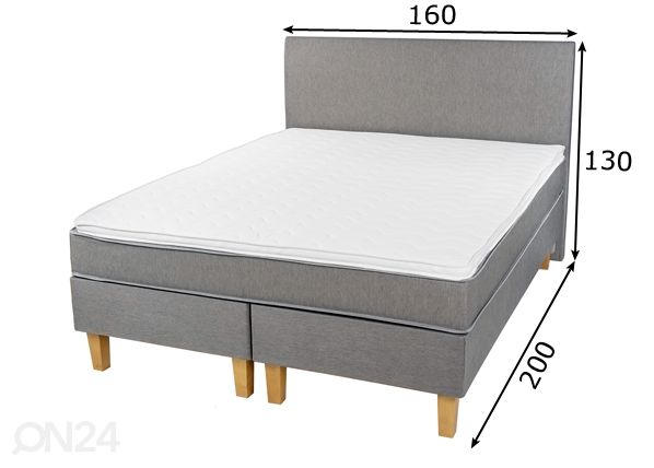 Kontinentaalvoodi komplekt 160x200 cm mõõdud