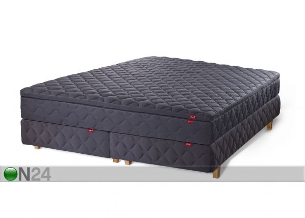 Kontinentaalvoodi Lux Black 1,9 180x200 cm