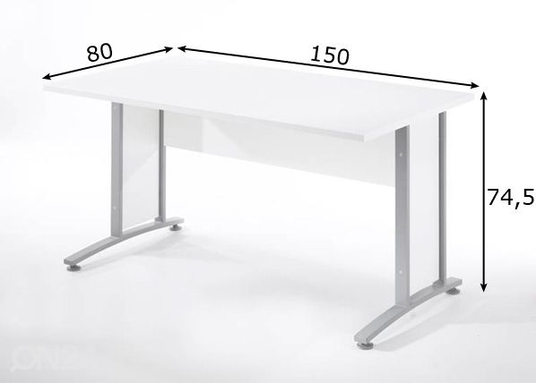 Kontorilaud Prima 150 mõõdud