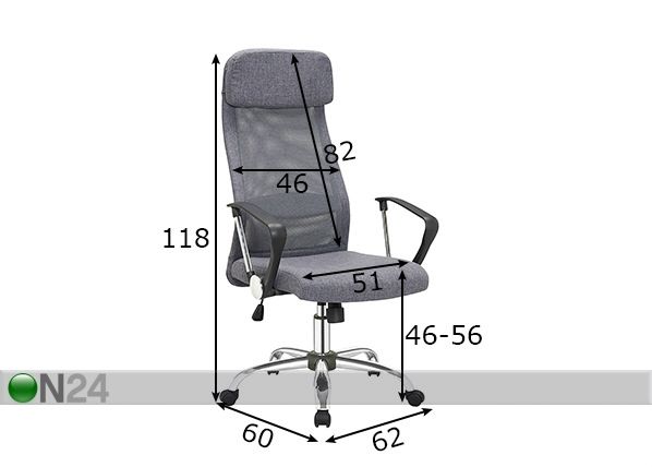 Kontoritool mõõdud