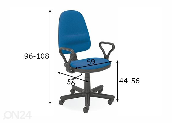 Kontoritool mõõdud