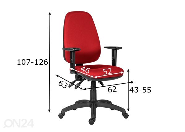 Kontoritool Asyn mõõdud