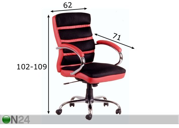 Kontoritool Barstow mõõdud