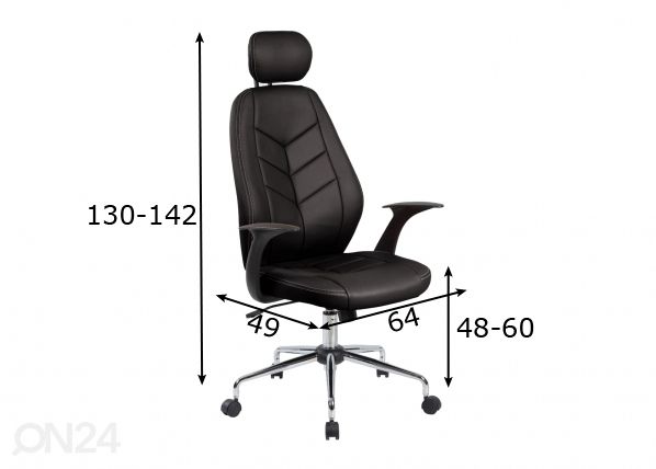 Kontoritool Capri mõõdud