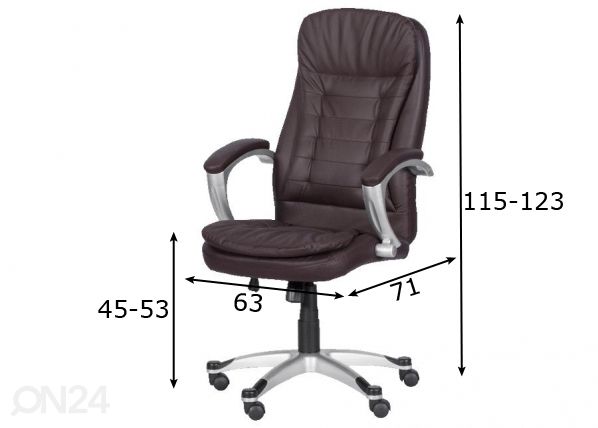 Kontoritool Carmen 9113 mõõdud