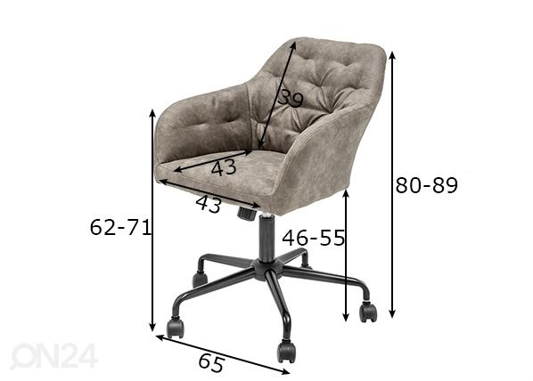 Kontoritool Dutch Comfort mõõdud