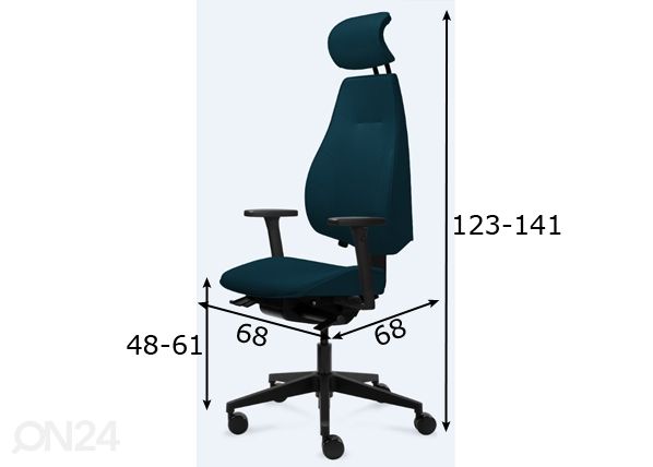 Kontoritool Gabri Executive PDH mõõdud