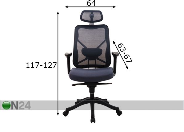 Kontoritool Hamilton mõõdud
