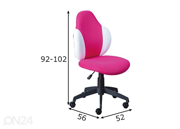 Kontoritool Jessi mõõdud