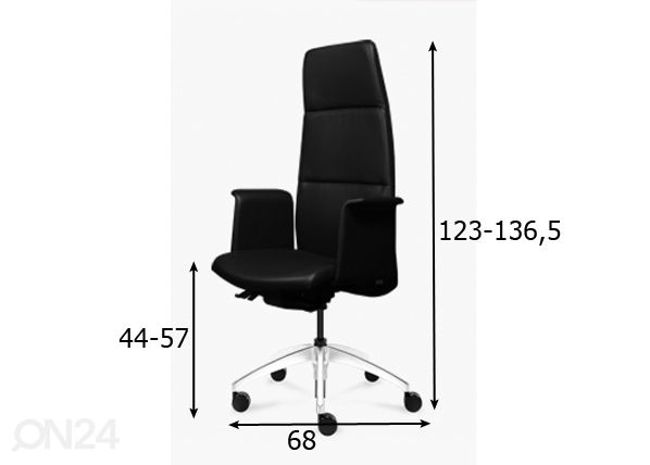 Kontoritool Luna Executive mõõdud