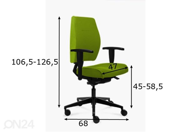 Kontoritool Magna Manager Executive mõõdud