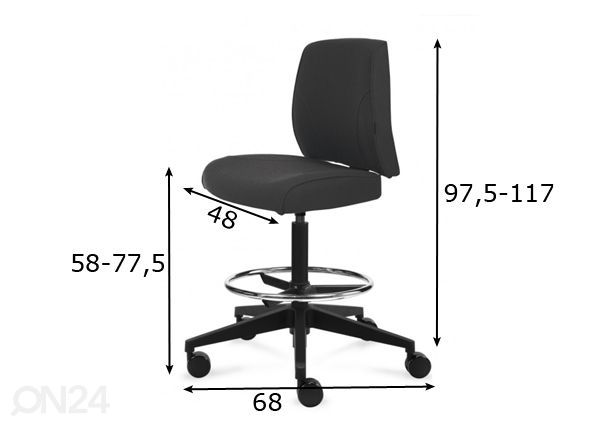 Kontoritool Magna Manager Task Chair mõõdud