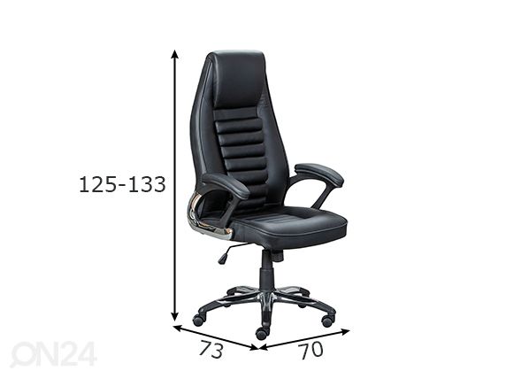 Kontoritool Patrone, must mõõdud