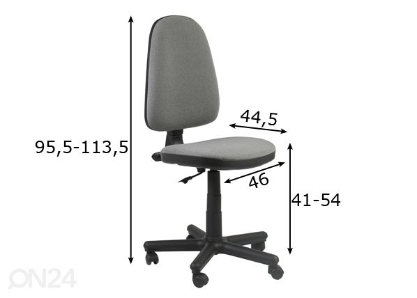Kontoritool Prestige mõõdud