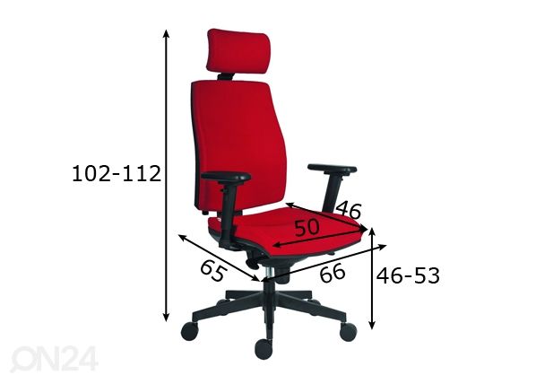 Kontoritool Syn Armin PDH mõõdud