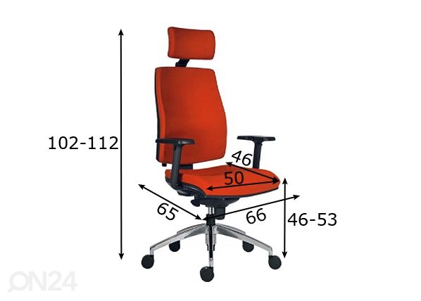 Kontoritool Syn Armin PDH mõõdud