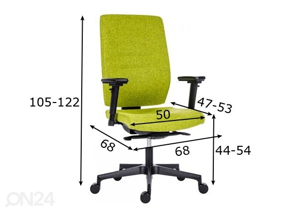 Kontoritool Syn Eclipse Maxi mõõdud