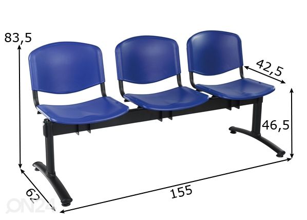 Konverentsipink Benches Iso mõõdud