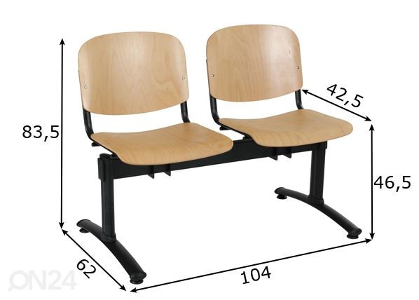 Konverentsipink Benches Taurus mõõdud