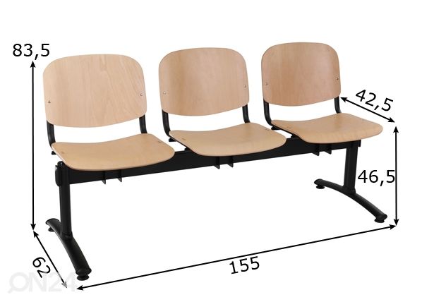 Konverentsipink Benches Taurus mõõdud
