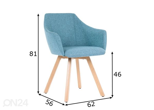 Konverentsitool Wind Wood mõõdud