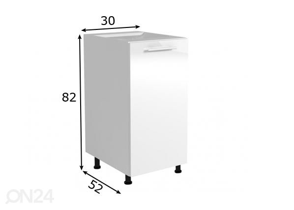 Köögikapp (alumine) 30 cm mõõdud
