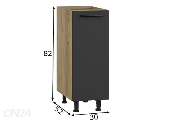 Köögikapp (alumine) 30 cm mõõdud