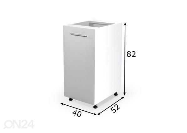 Köögikapp (alumine) 40 cm mõõdud