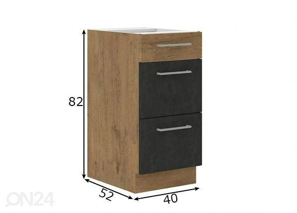 Köögikapp (alumine) 40 cm mõõdud