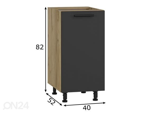 Köögikapp (alumine) 40 cm mõõdud