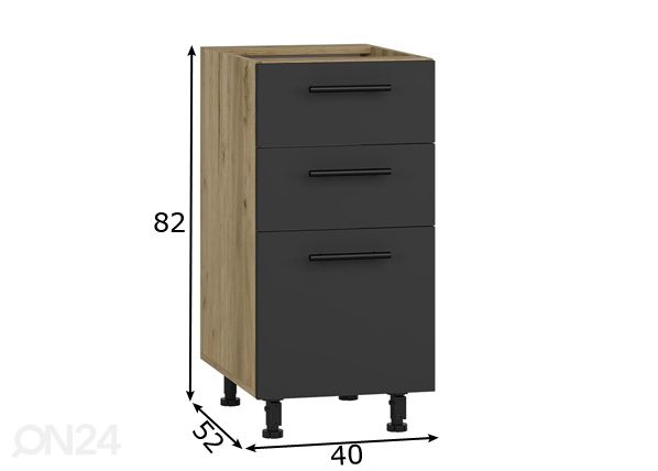 Köögikapp (alumine) 40 cm mõõdud