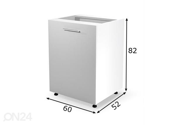 Köögikapp (alumine) 60 cm mõõdud