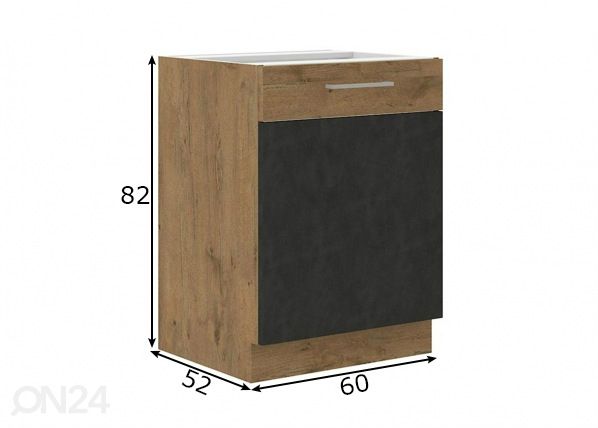 Köögikapp (alumine) 60 cm mõõdud