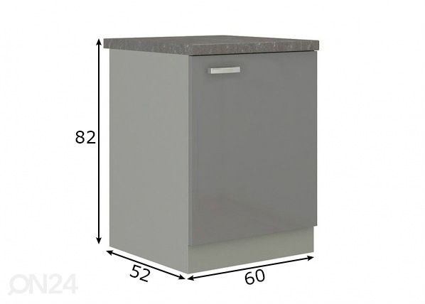 Köögikapp (alumine) 60 cm mõõdud