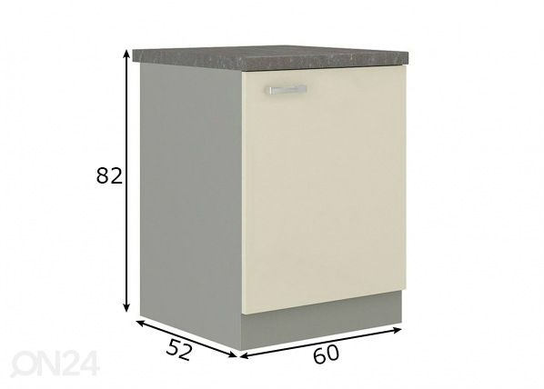 Köögikapp (alumine) 60 cm mõõdud