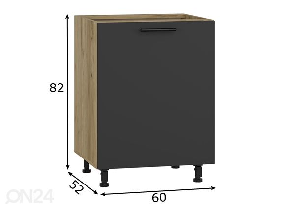 Köögikapp (alumine) 60 cm mõõdud