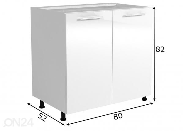 Köögikapp (alumine) 80 cm mõõdud
