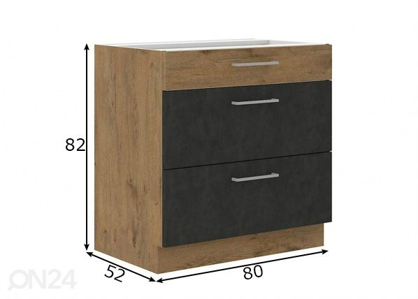 Köögikapp (alumine) 80 cm mõõdud