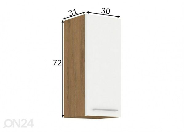 Köögikapp (ülemine) 30 cm mõõdud