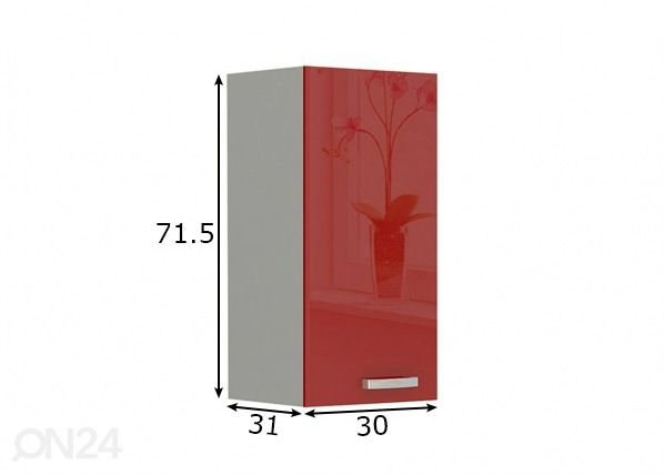 Köögikapp (ülemine) 40 cm mõõdud