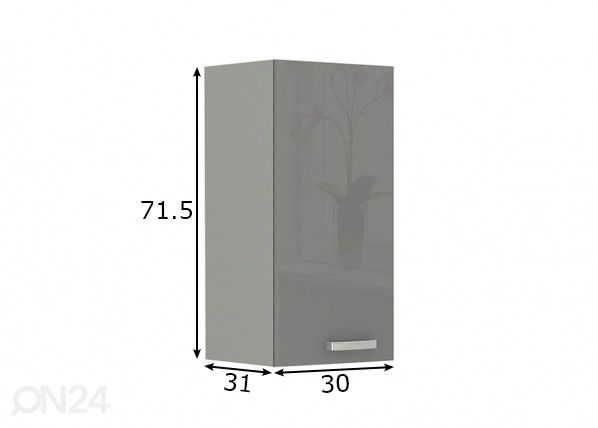 Köögikapp (ülemine) 40 cm mõõdud