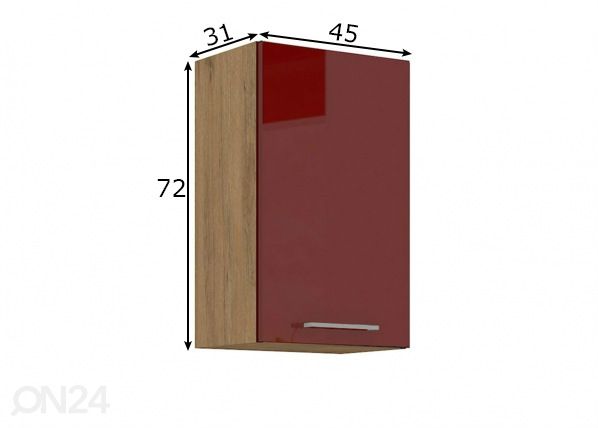 Köögikapp (ülemine) 45 cm mõõdud
